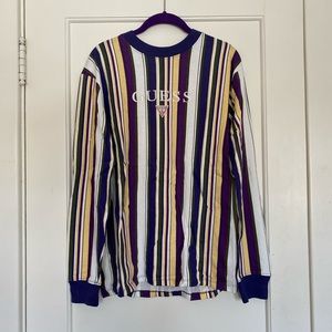 long sleeved multicolored striped GUESS t-shirt